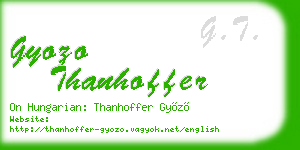 gyozo thanhoffer business card