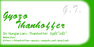 gyozo thanhoffer business card